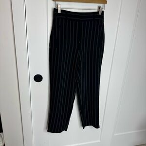 Aritzia Black Pinstripe Trousers